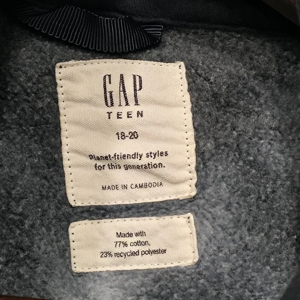 Gap Teen Black Long Sleeve Pullover Hoodie Size 18-20‎